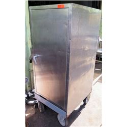 Stainless Steel Solid Door Pan Tray Holding Cabinet