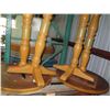 Image 3 : Qty 4 Small Round Wooden Tables w/ Pedestal Base