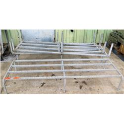 Qty 4 Short Metal Racks 72" x 20"