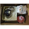 Image 17 : Multiple Stainless Tea & Sake Sets, Saucers, Dishes, Vulcan Butane etc
