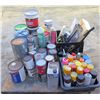 Image 1 : Pallet Misc Paint - Gallons, Spray Cans, Thinner, Spackling,  etc