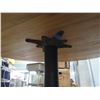 Image 4 : Qty 4 Round Wood Tables on Metal Pedestal Base 60" x 31"H