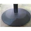 Image 3 : Qty 4 Round Tan Tables on Metal Pedestal Base 48" x 30"H