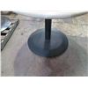 Image 2 : Qty 3 Round Stone Tables on Metal Pedestal Base 40" x 30"H