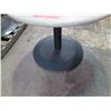 Image 2 : Qty 3 Round Stone Tables on Metal Pedestal Base 40" x 30"H