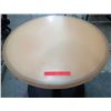 Image 1 : Qty 3 Round Tan Tables on Metal Pedestal Base 36" x 26"H