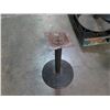 Image 2 : Qty 3 Round Tan Tables on Metal Pedestal Base 36" x 26"H