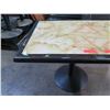 Image 2 : Qty 4 Square Marble Tables on Metal Pedestal Base 30" x 42" x 29"H