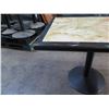 Image 2 : Qty 4 Square Marble Tables on Metal Pedestal Base 30" x 42" x 29"H
