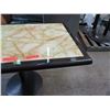 Image 3 : Qty 4 Square Marble Tables on Metal Pedestal Base 30" x 42" x 29"H