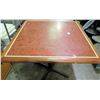 Image 1 : Qty 7 Rectangle Laminate Tables on Metal Pedestal Base 42" x 45" x 30"H