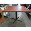 Image 2 : Qty 7 Rectangle Laminate Tables on Metal Pedestal Base 42" x 45" x 30"H