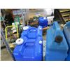 Image 2 : Qty 5+ Blue Plastic Containers w/ Handles & Spout Lids