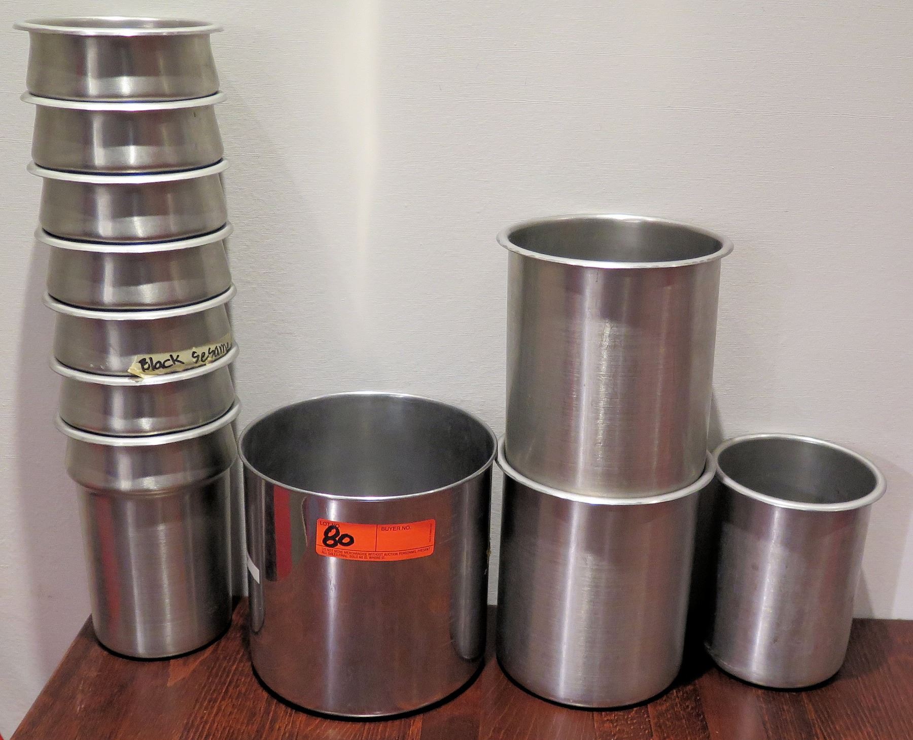 Multiple Misc Size Stainless Steel Soup Stew Insert Serving Containers