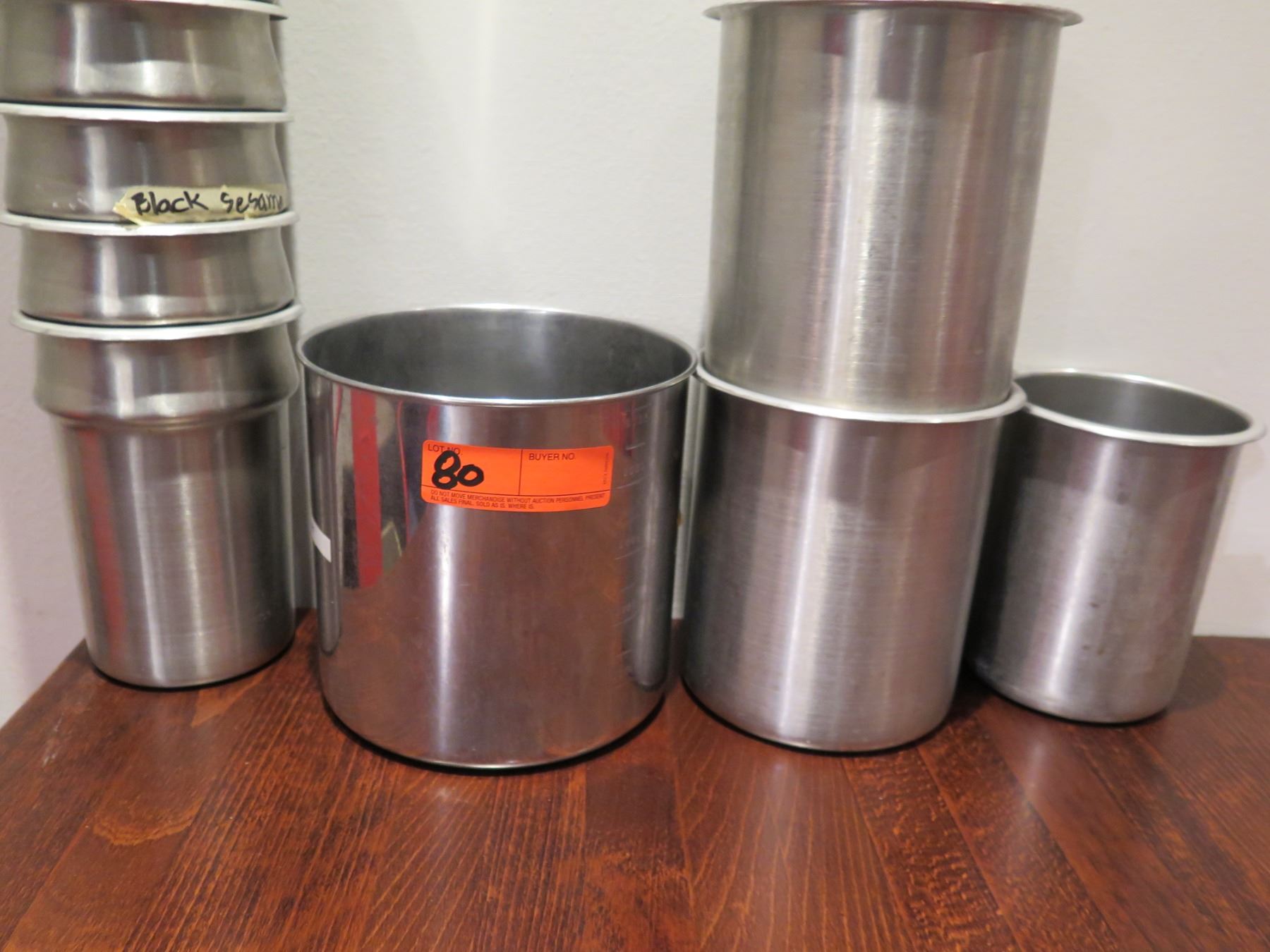 Multiple Misc Size Stainless Steel Soup Stew Insert Serving Containers