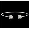 Image 1 : 14KT White Gold 1.16 ctw Diamond Bangle Bracelet