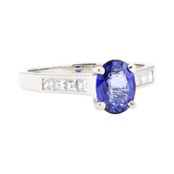 2.20 ctw Sapphire and Diamond Ring - Platinum