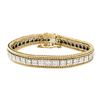 Image 1 : 3.40 ctw Diamond Bracelet - 14KT Yellow and White Gold