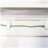 Image 4 : Silver Emerald 7"(5.1ct) Bracelet (~weight 11.73g), Appraised Retail $1396 (Estimated Selling Price 