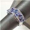 Image 3 : Silver Tanzanite December B-Stone(1.7ct) White Topaz Ring (~Size 7) (~weight 4.23g), Suggested Retai