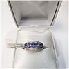 Image 4 : Silver Tanzanite December B-Stone(1.7ct) White Topaz Ring (~Size 7) (~weight 4.23g), Suggested Retai