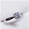 Image 3 : 14K White Gold Diamond (0.32Ct,Si-2,H) Ring (~Size 6) (~weight 1.64g), Made in Canada, Appraised Ret