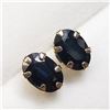 Image 2 : 10K Yellow Gold Sapphire(2.2ct) Earrings (~weight 0.83g), Made in Canada, Suggested Retail Value $40