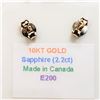 Image 3 : 10K Yellow Gold Sapphire(2.2ct) Earrings (~weight 0.83g), Made in Canada, Suggested Retail Value $40