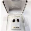 Image 4 : 10K Yellow Gold Sapphire(2.2ct) Earrings (~weight 0.83g), Made in Canada, Suggested Retail Value $40