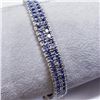 Image 1 : Silver Tanzanite December B-Stone 7"(9.6ct) Bracelet (~weight 22.6g), Appraised Retail $2860 (Estima