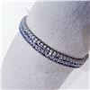 Image 3 : Silver Tanzanite December B-Stone 7"(9.6ct) Bracelet (~weight 22.6g), Appraised Retail $2860 (Estima