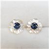 Image 1 : 10K Yellow Gold 2 Sapphire 2In1(0.46ct) Earrings (~weight 0.78g), Made in Canada, Suggested Retail V