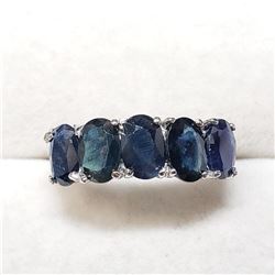 10K White Gold Blue Sapphire(2.68ct) Ring (~Size 6) (~weight 1.68g), Made in Canada, Appraised Retai