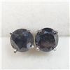 Image 1 : 14K White Gold Black Diamond(1.75ct) Earrings (~weight 1.12g), Made in Canada, Appraised Retail $185