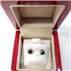 Image 3 : 14K White Gold Black Diamond(1.1ct) Earrings (~weight 0.82g), Made in Canada, Suggested Retail Value