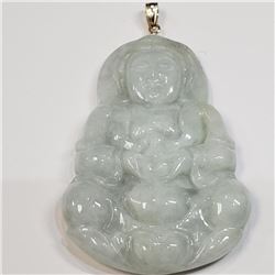 14K Yellow Gold Jadeite Pendant (~weight 19.03g), Suggested Retail Value $300 (Estimated Selling Pri