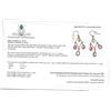 Image 7 : 18K Yellow Gold Pink Sapphire(2ct) Diamond(0.05ct) Earrings (~weight 1.54g), Made in Canada, Apprais