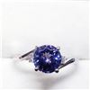 Image 2 : 10K White Gold Tanzanite Decemberb-Stone (1.3ct) Diamond (0.65Ct,Si-1,H-I-J) Ring (~Size 6) (~weight
