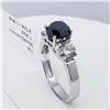 Image 2 : 10K White Gold Black Diamond(1.25ct) Diamond (0.8Ct,I,H-I) Ring (~weight 2.7g), Made in Canada, Appr