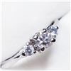 Image 1 : 10K White Gold Diamond (0.27Ct,I-2,G-H) Diamond(0.17ct) Ring (~Size 6) (~weight 1.7g), Made in Canad