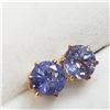 Image 2 : 18K Yellow Gold Pink Sapphire(1.75ct) Diamond(0.06ct) Earrings (~weight 1.65g), Made in Canada, Appr