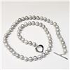 Image 1 : Silver Fresh Waer Pearl 18" Necklace (~weight 28.95g), Suggested Retail Value $80