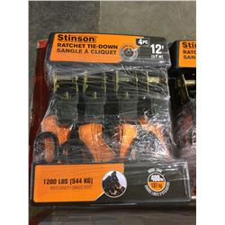 Stinson 12' 4-Piece Ratchet Tie-Down Set