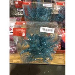 Home Accents Holiday 13" Tree Topper Blue Lot of 2