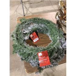NEW 26 inch flocked wreath