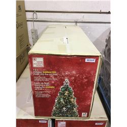 NEW holiday animated pre lit LED 7.5 ft Christmas Tree