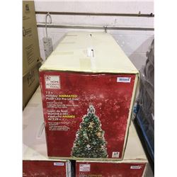 NEW holiday animated pre lit LED 7.5 ft Christmas Tree