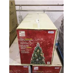 NEW holiday animated pre lit LED 7.5 ft Christmas Tree