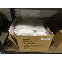 Lot of 20 large poly drop sheets
