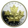 Image 2 : 2015 .9999 Fine Silver Celebrating Canada Gold-Plated $10 Proof Coin